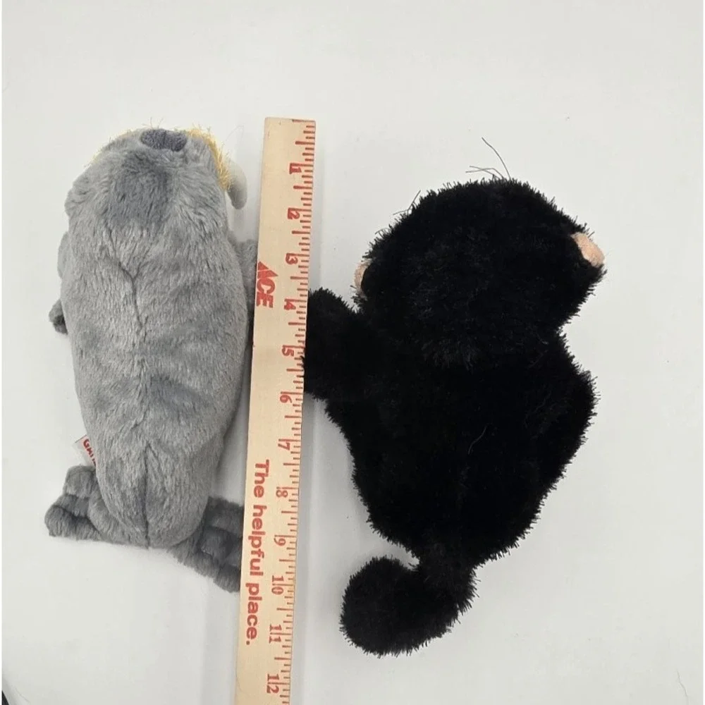 4 Ganz‎ Webkinz Plush No Codes Bulldog Hound Walrus Black Cat